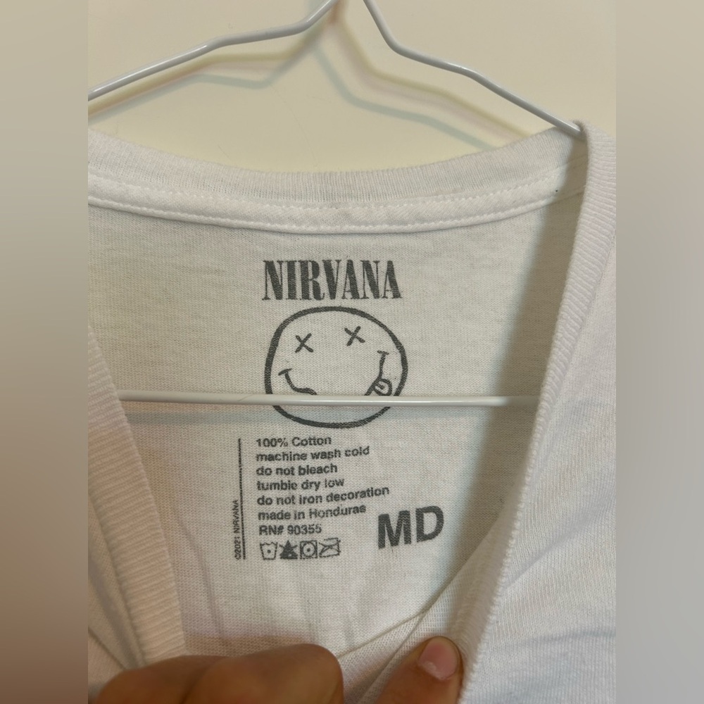 NIRVANA White Tee with Multicolor Graphic - Picture 2 of 2